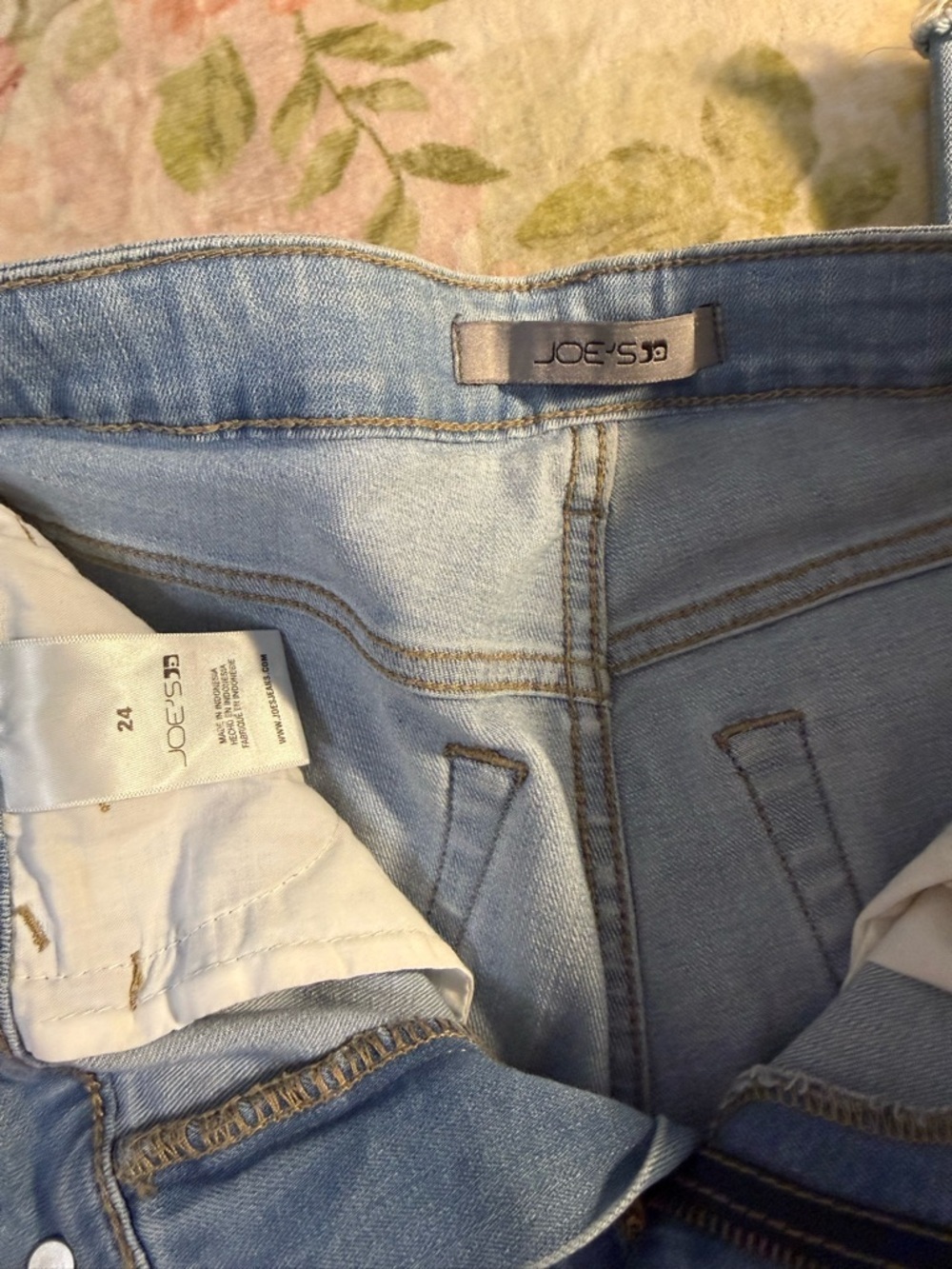 Joes Jean Flare Distressed Hem Light Wash High Rise Jeans - Picture 10 of 13